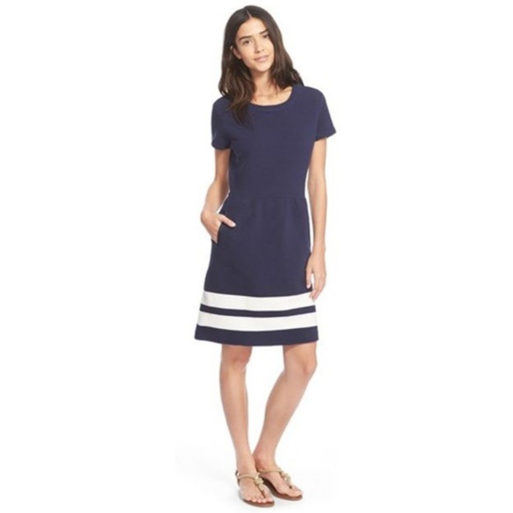 Vineyard Vines Ottoman Sheath Dress in Navy Blue